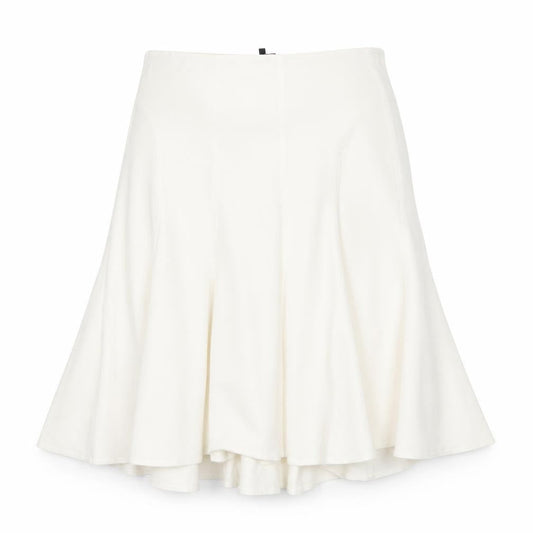 Hudson and Onslow Womens White Polyester Swing Skirt Size 14 Zip