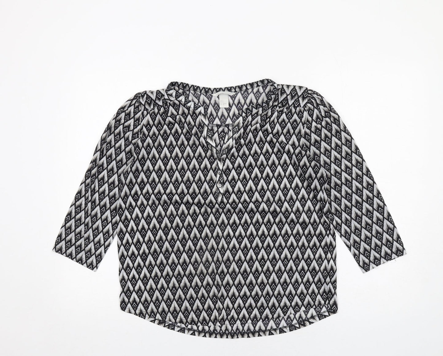 Womens UK Size S H&M Black Basic Blouse