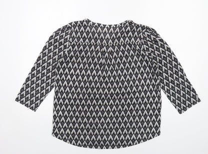 Womens UK Size S H&M Black Basic Blouse