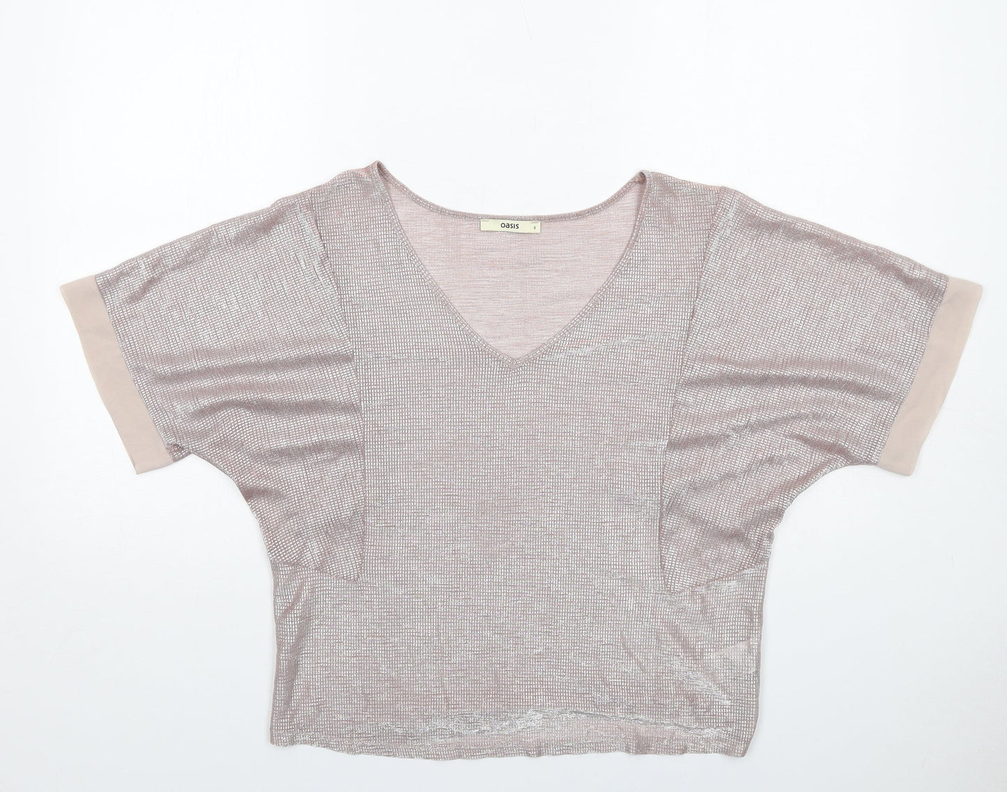 Womens UK Size S Oasis Pink Basic T-Shirt