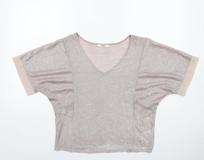 Womens UK Size S Oasis Pink Basic T-Shirt