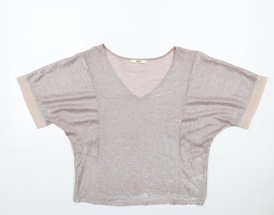 Womens UK Size S Oasis Pink Basic T-Shirt