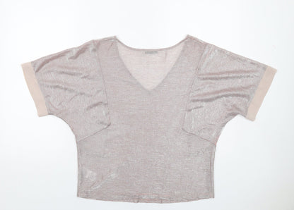 Womens UK Size S Oasis Pink Basic T-Shirt