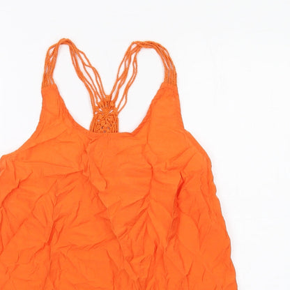 Womens UK Size 8 NEXT Orange Basic Tank