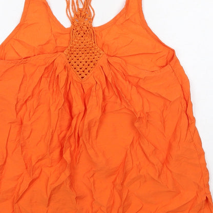 Womens UK Size 8 NEXT Orange Basic Tank