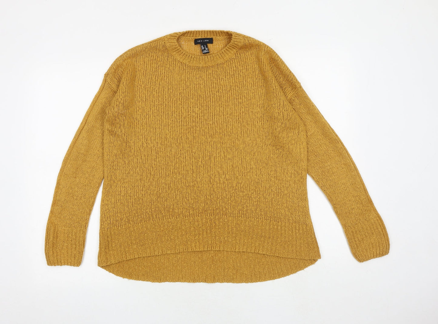 Womens UK Size S New Look Yellow Pullover Jumper