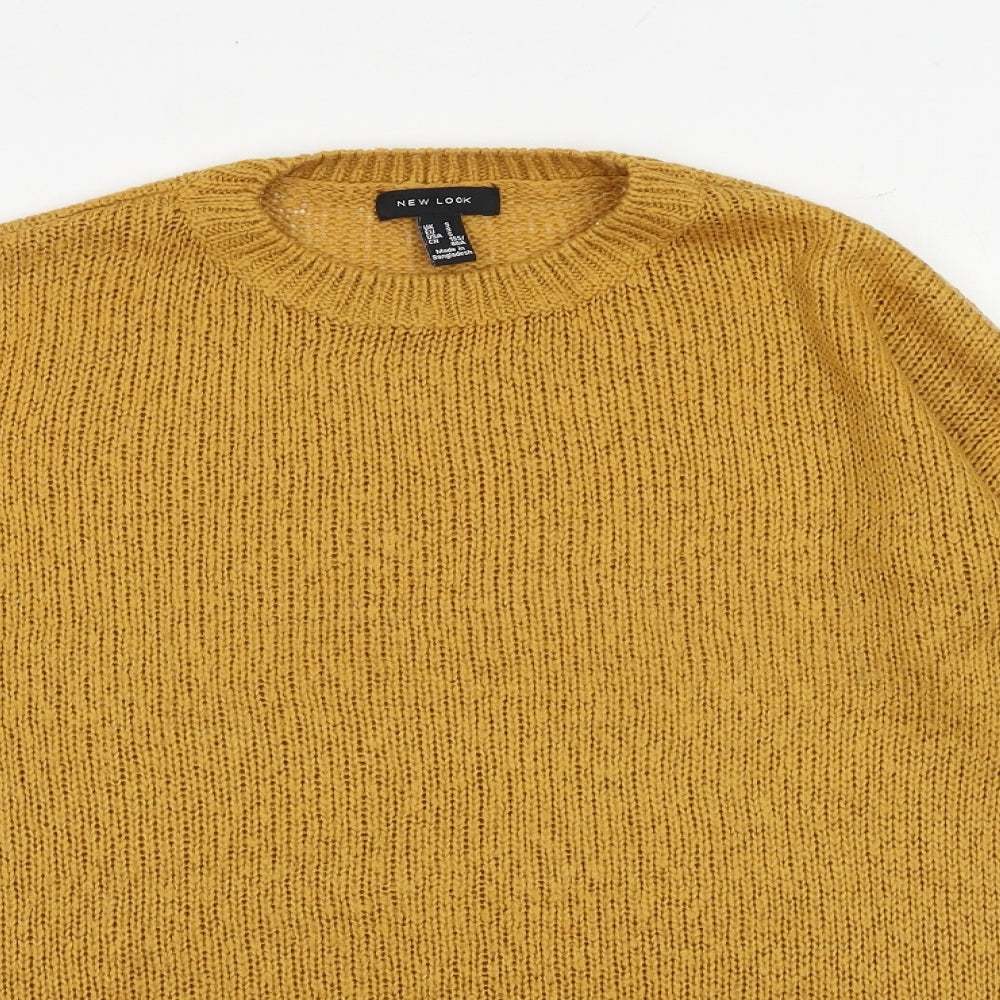 Womens UK Size S New Look Yellow Pullover Jumper