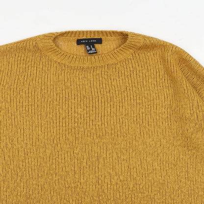 Womens UK Size S New Look Yellow Pullover Jumper