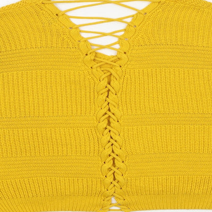 Womens UK Size 8 Miss Selfridge Yellow Pullover Jumper
