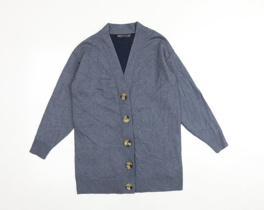 Womens UK Size XS Marks and Spencer Blue Cardigan Jumper