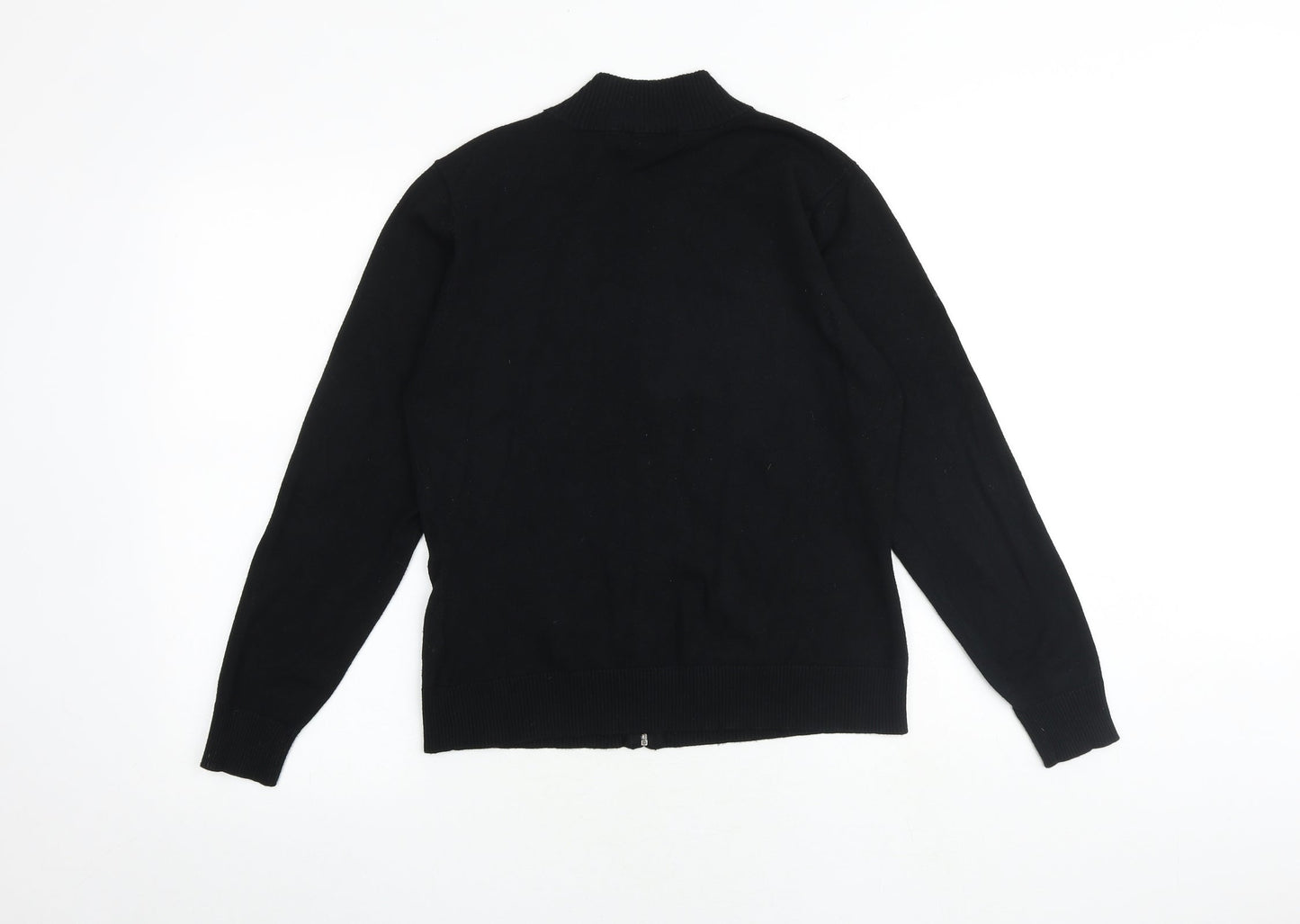 Womens UK Size 16 Marks and Spencer Black Full Zip Jumper
