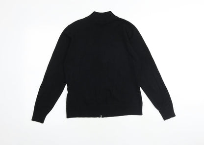 Womens UK Size 16 Marks and Spencer Black Full Zip Jumper