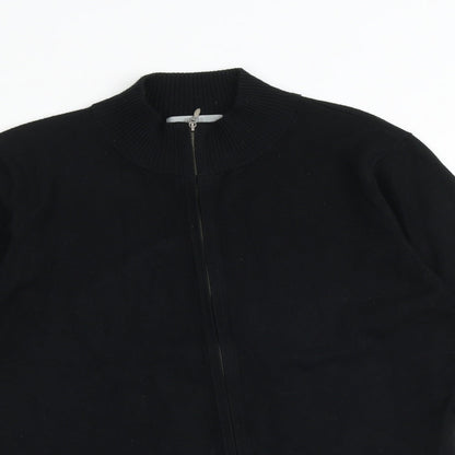 Womens UK Size 16 Marks and Spencer Black Full Zip Jumper