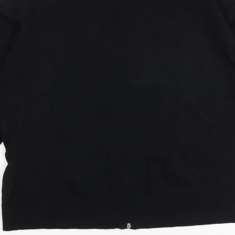 Womens UK Size 16 Marks and Spencer Black Full Zip Jumper