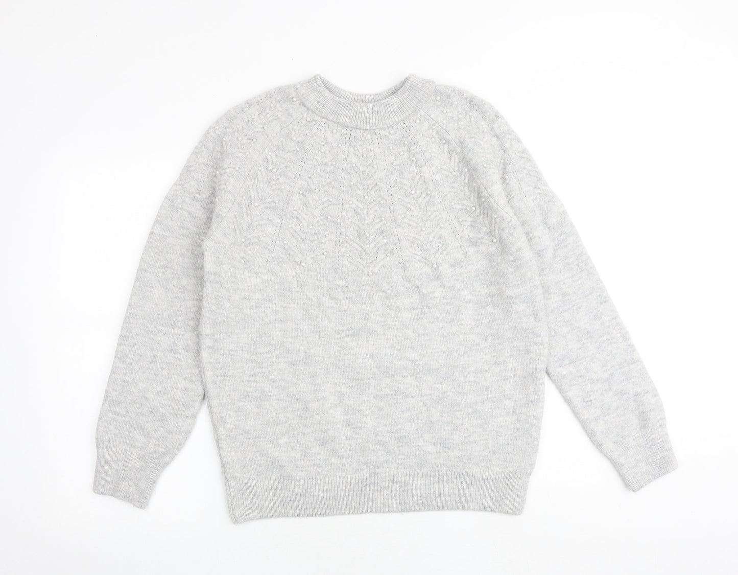 Womens UK Size M Marks and Spencer Grey Pullover Jumper