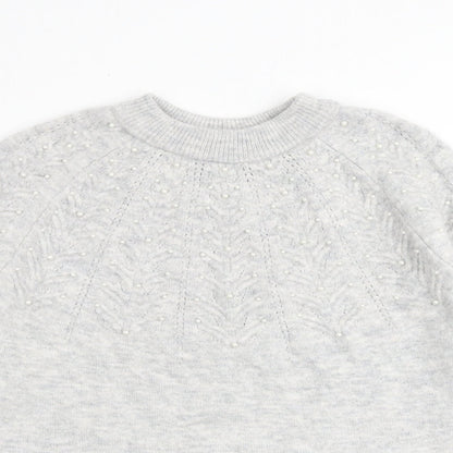 Womens UK Size M Marks and Spencer Grey Pullover Jumper