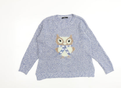 Womens UK Size S Bonmarché Blue Pullover Jumper