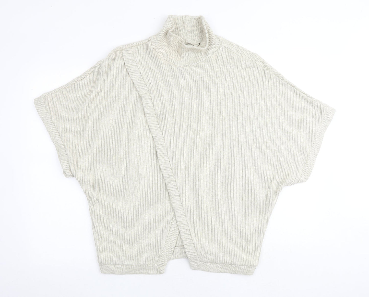 Apricot Womens Beige High Neck Viscose Pullover Jumper Size 10