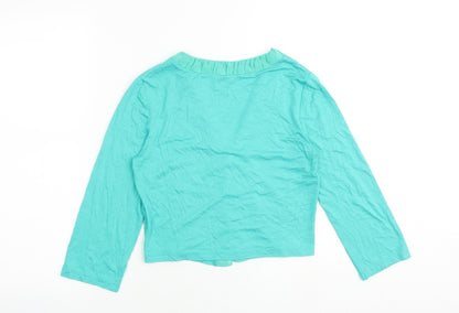 Womens UK Size 8 Per Una Green Cropped Blouse