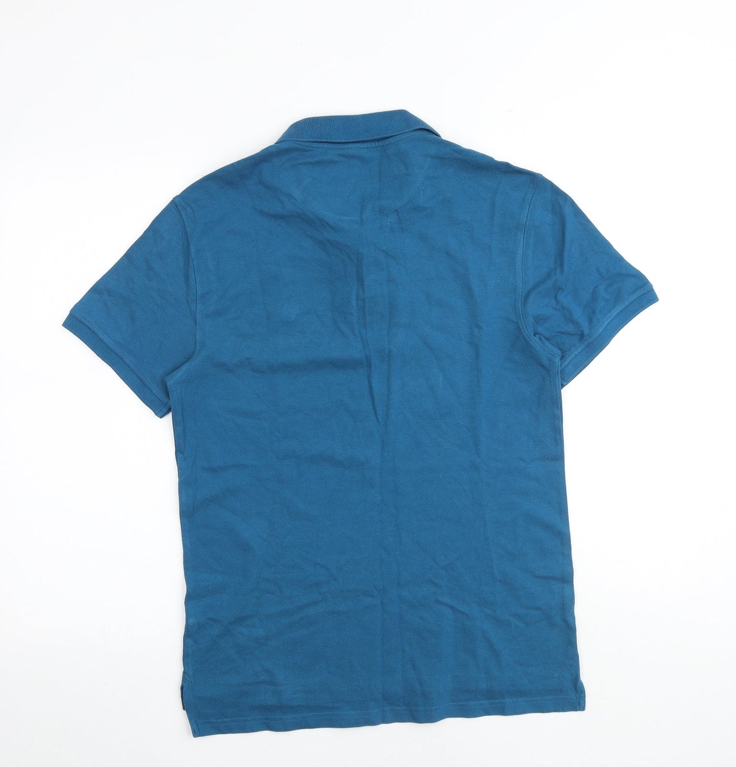 Body Soul Mens Blue Cotton Polo Size M Collared Button