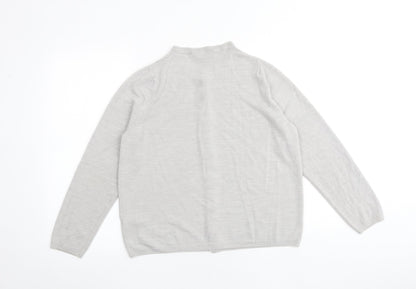 Womens UK Size 18 Classic Grey Cardigan Jumper