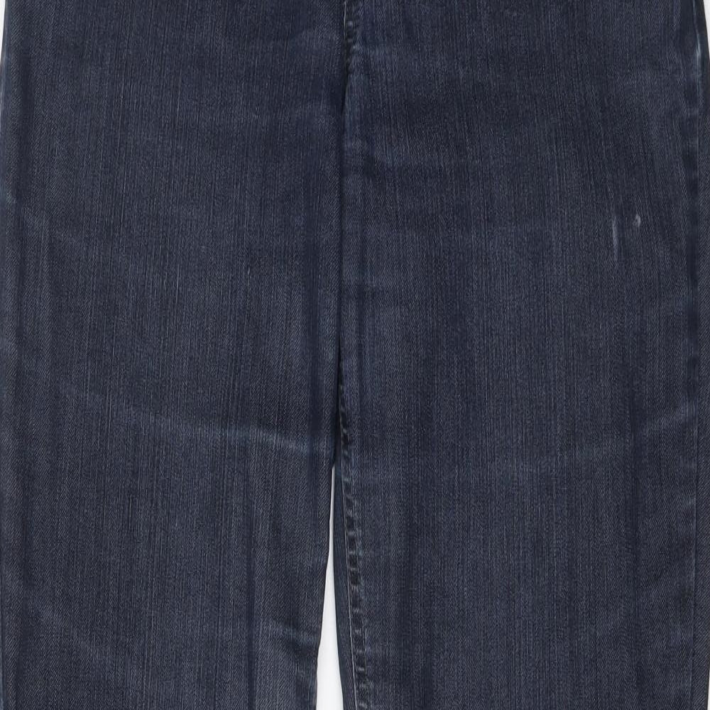 GARDEUR Womens Blue Cotton Straight Jeans Size 10 L30 in Regular Button