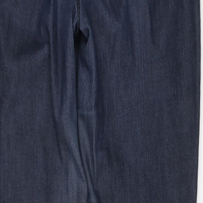GARDEUR Womens Blue Cotton Straight Jeans Size 10 L30 in Regular Button