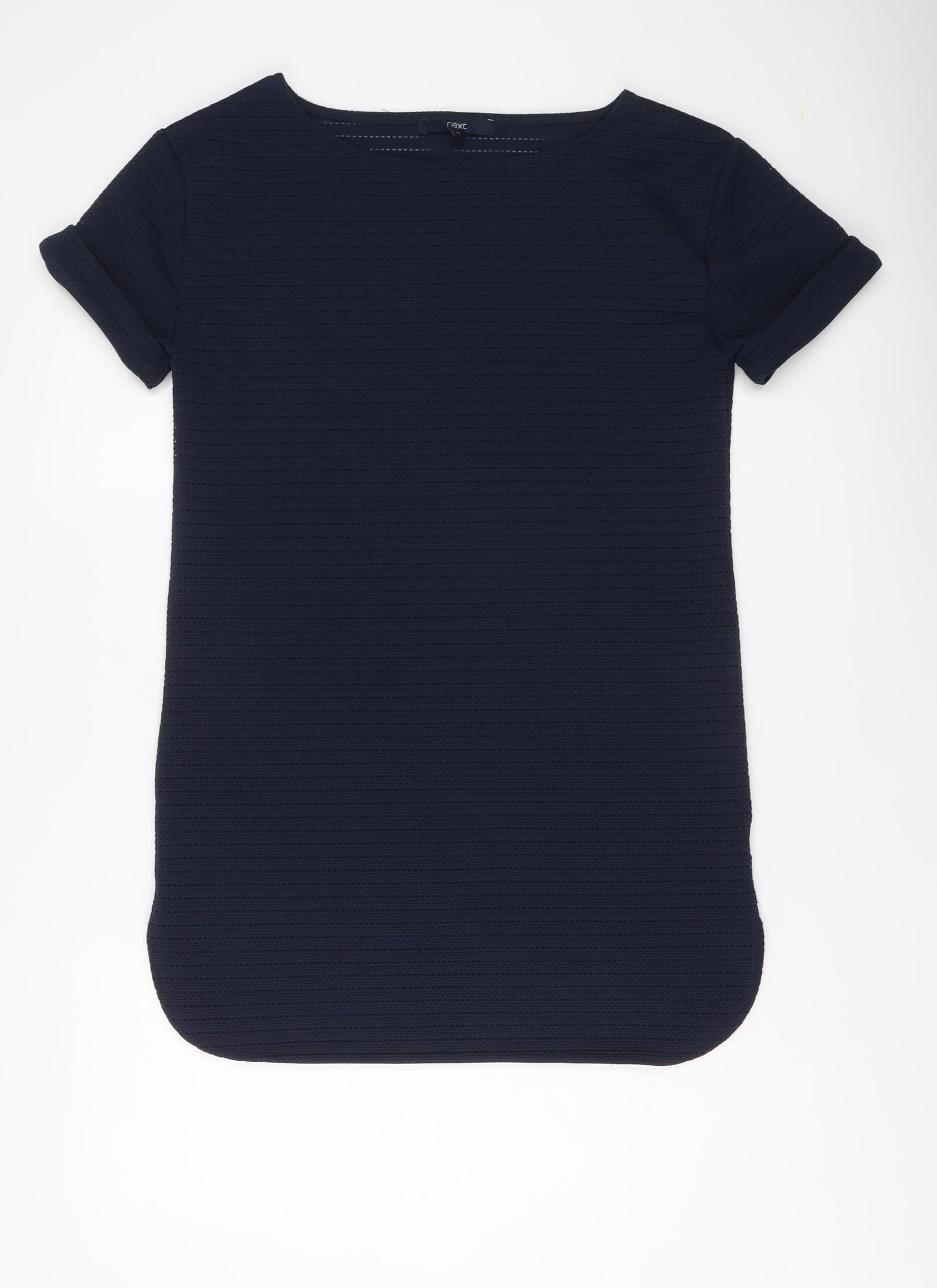 NEXT Womens Blue Polyester A-Line Size 10 Boat Neck Pullover