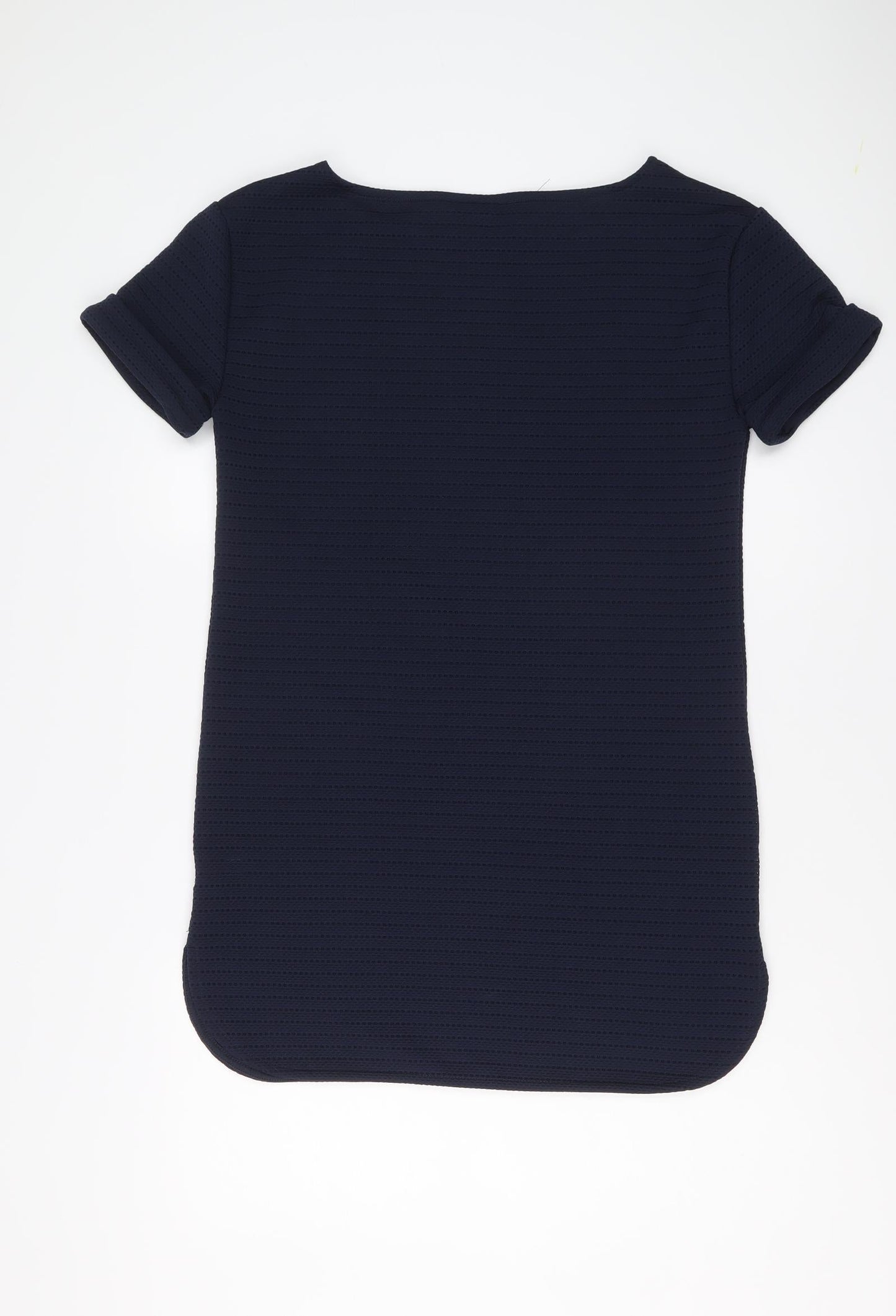 NEXT Womens Blue Polyester A-Line Size 10 Boat Neck Pullover