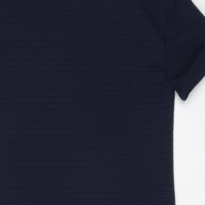 NEXT Womens Blue Polyester A-Line Size 10 Boat Neck Pullover