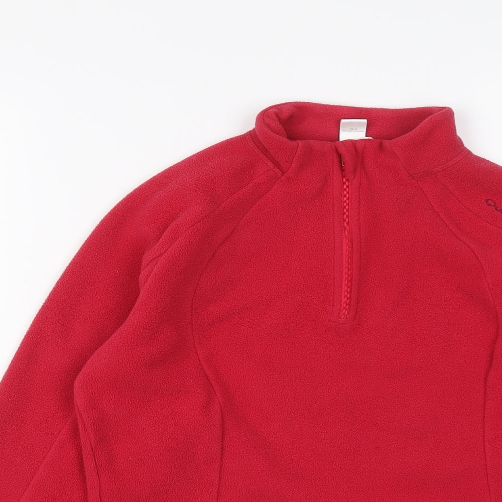 Quechua Womens Pink Polyester Pullover Sweatshirt Size M Zip