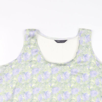 Womens UK Size 16 Marks and Spencer Multicoloured Basic Tank
