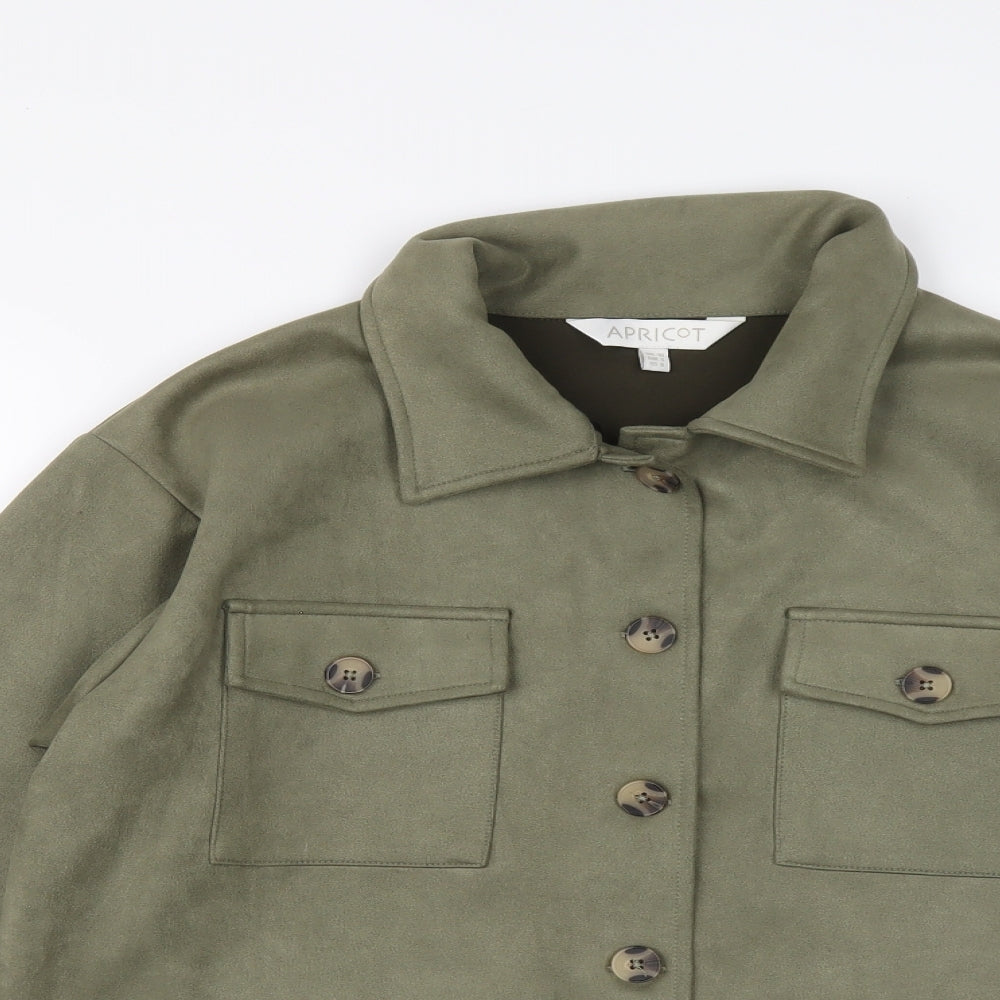 Apricot Womens Green Jacket Size 10 Button