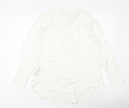 Womens UK Size 10 Marks and Spencer Ivory Basic Button-Up