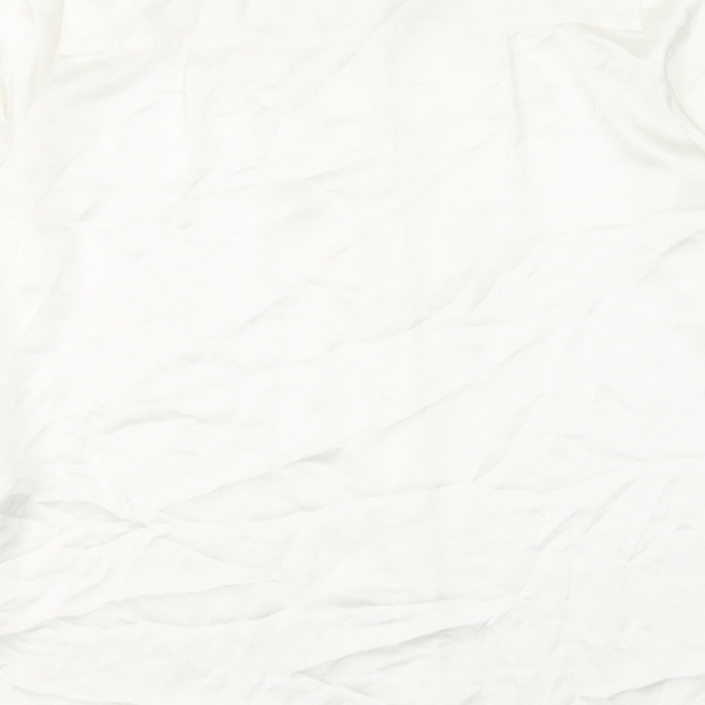 Womens UK Size 10 Marks and Spencer Ivory Basic Button-Up