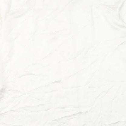 Womens UK Size 10 Marks and Spencer Ivory Basic Button-Up