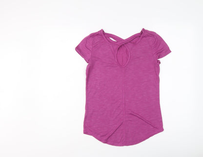 Womens UK Size 8 LA Gear Purple Basic T-Shirt