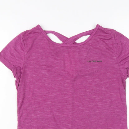 Womens UK Size 8 LA Gear Purple Basic T-Shirt