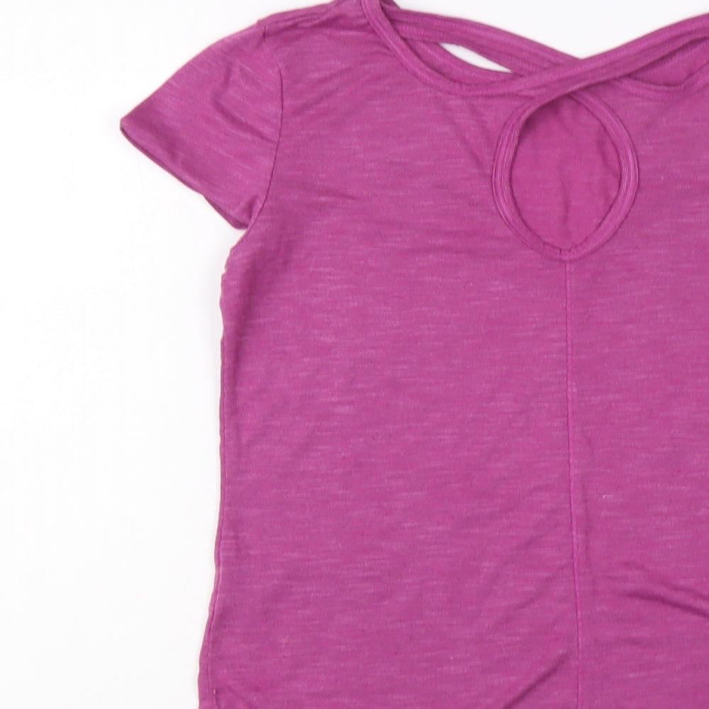 Womens UK Size 8 LA Gear Purple Basic T-Shirt