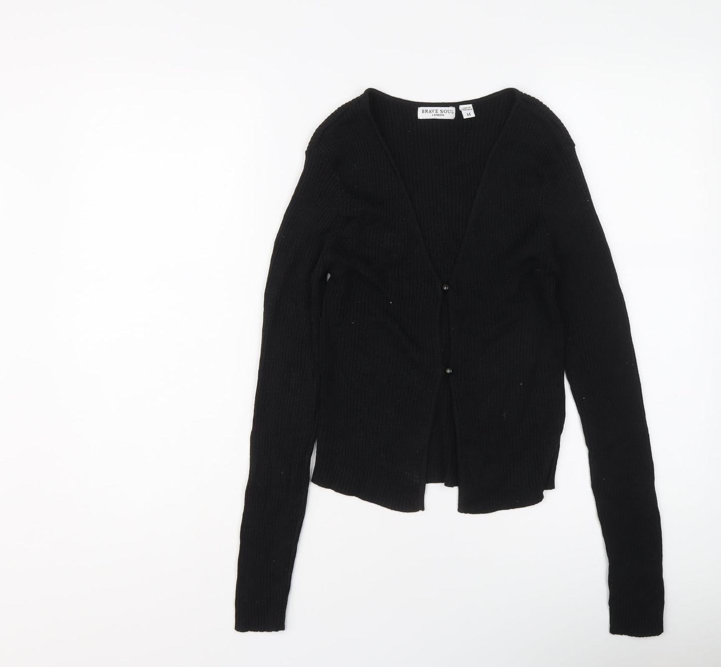 Womens UK Size M Brave Soul Black Cardigan Jumper