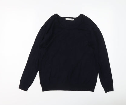 Sfera Casual Womens Blue Round Neck Viscose Pullover Jumper Size L