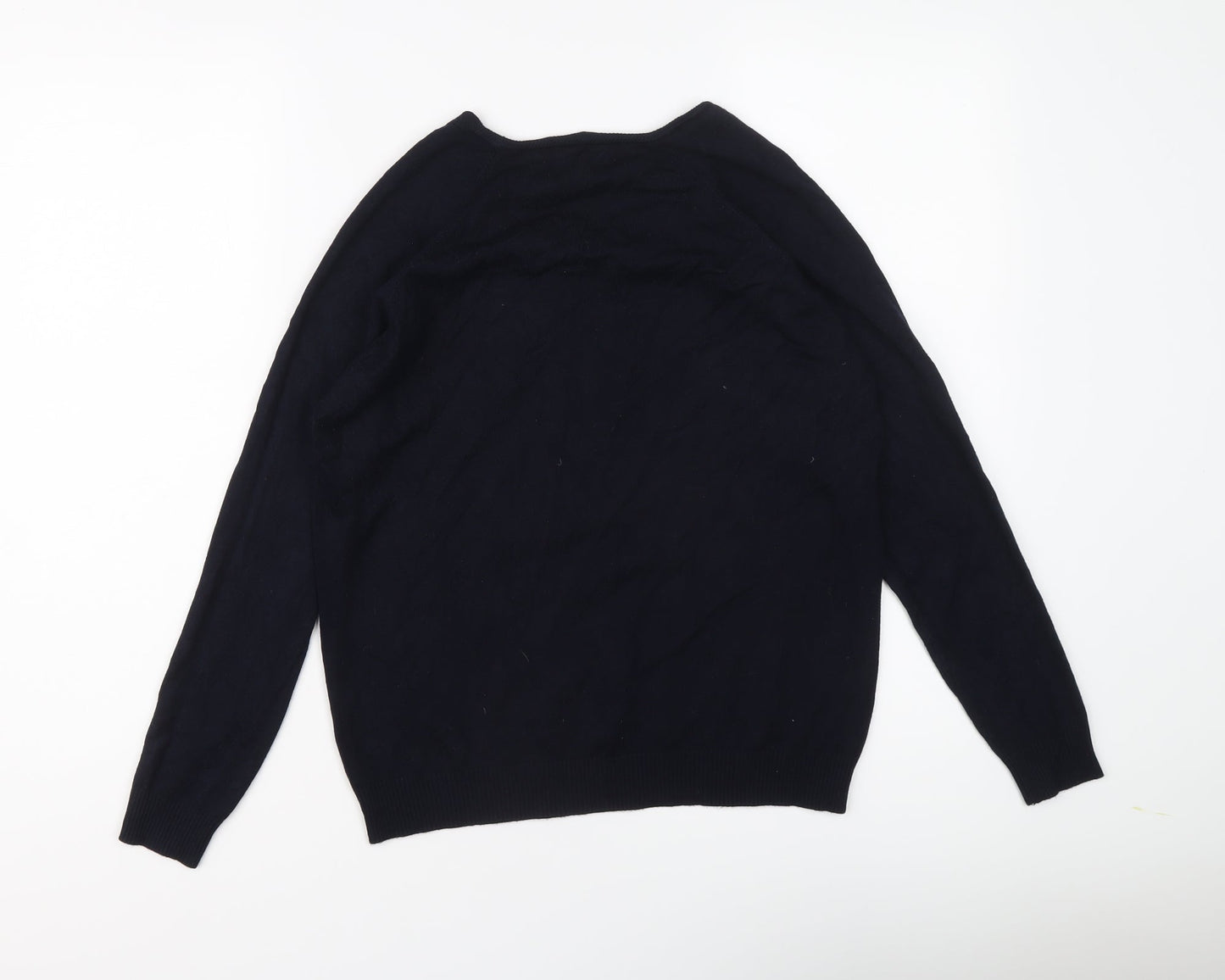 Sfera Casual Womens Blue Round Neck Viscose Pullover Jumper Size L