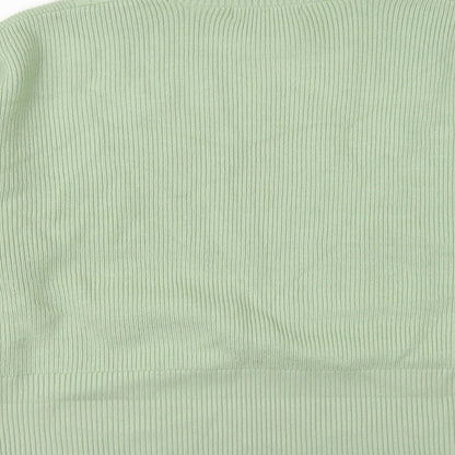Marks and Spencer Womens Green Round Neck Viscose Pullover Jumper Size L