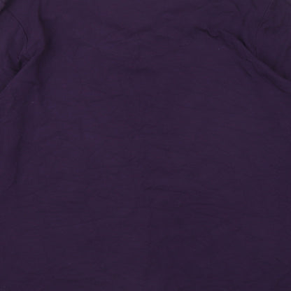 TIGI Womens Purple Viscose Basic Blouse Size 10 Round Neck