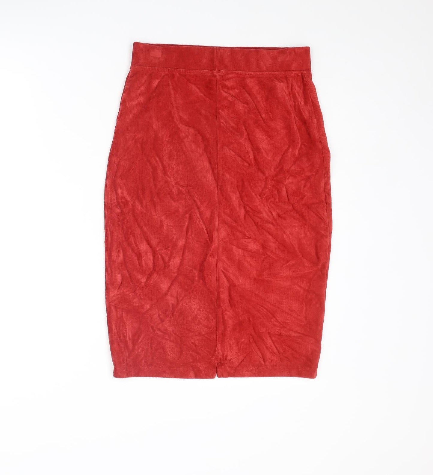 TU Womens Red Cotton Straight & Pencil Skirt Size 8