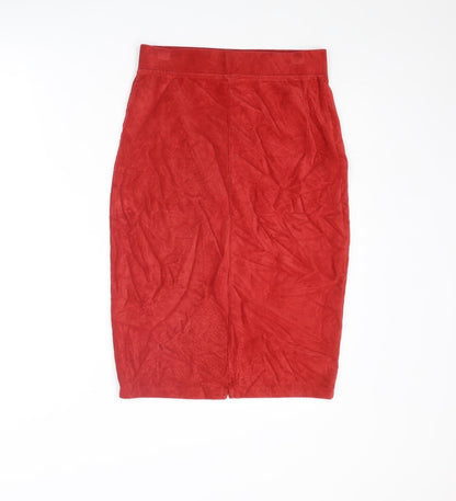 TU Womens Red Cotton Straight & Pencil Skirt Size 8