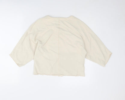 Country Road Womens Beige Viscose Basic T-Shirt Size 2XS Round Neck