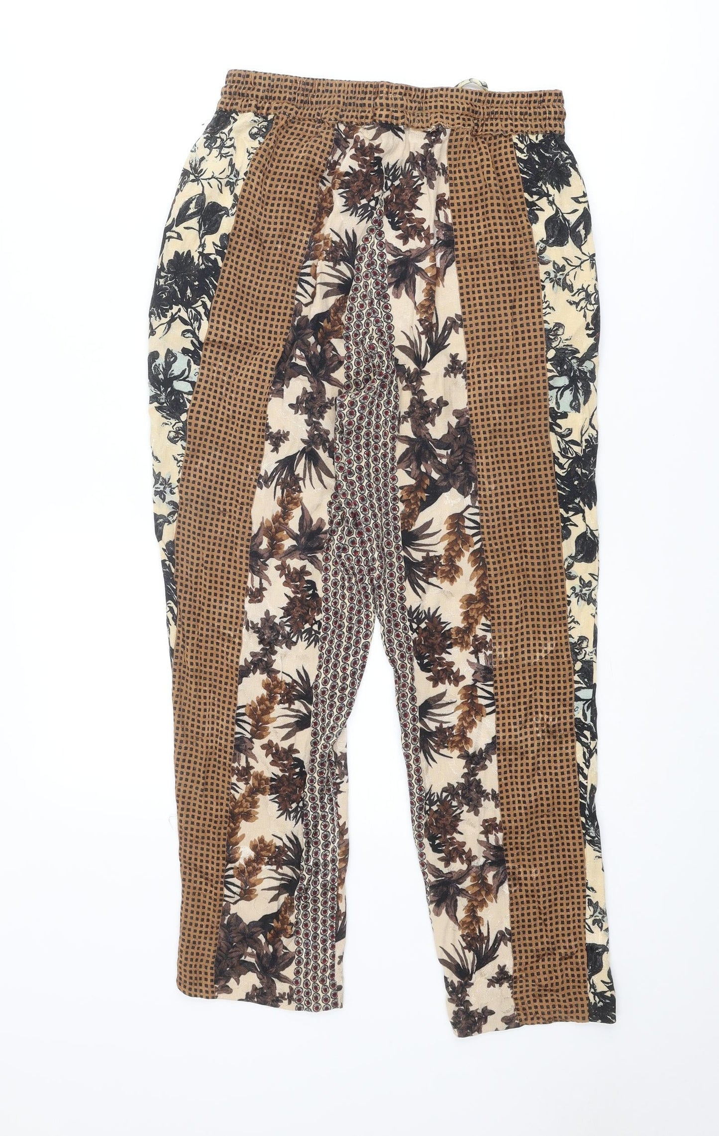Womens UK Size XS Zara Regular Fit  Multicoloured Trousers