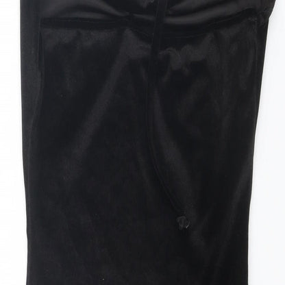 Missguided Womens Black Polyester Slip Dress Size 4 Halter Tie