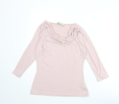 Womens UK Size 8 Per Una Pink Basic T-Shirt